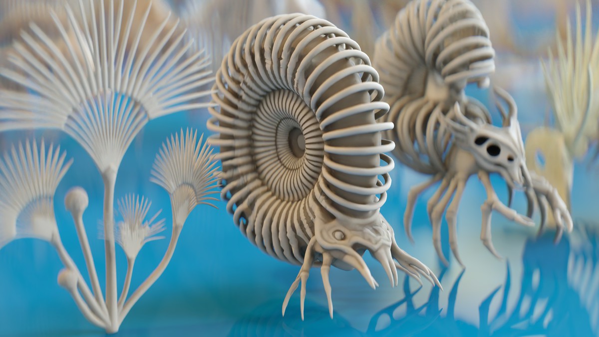 Fish and Underwater Creatures Skeleton Collection – Marine Bone 3D Asset Pack