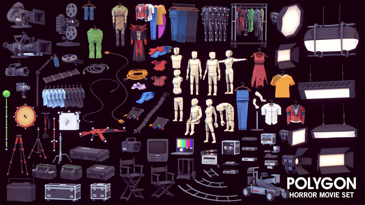 POLYGON - Horror Movie Set - Low Poly 3D Art by Synty