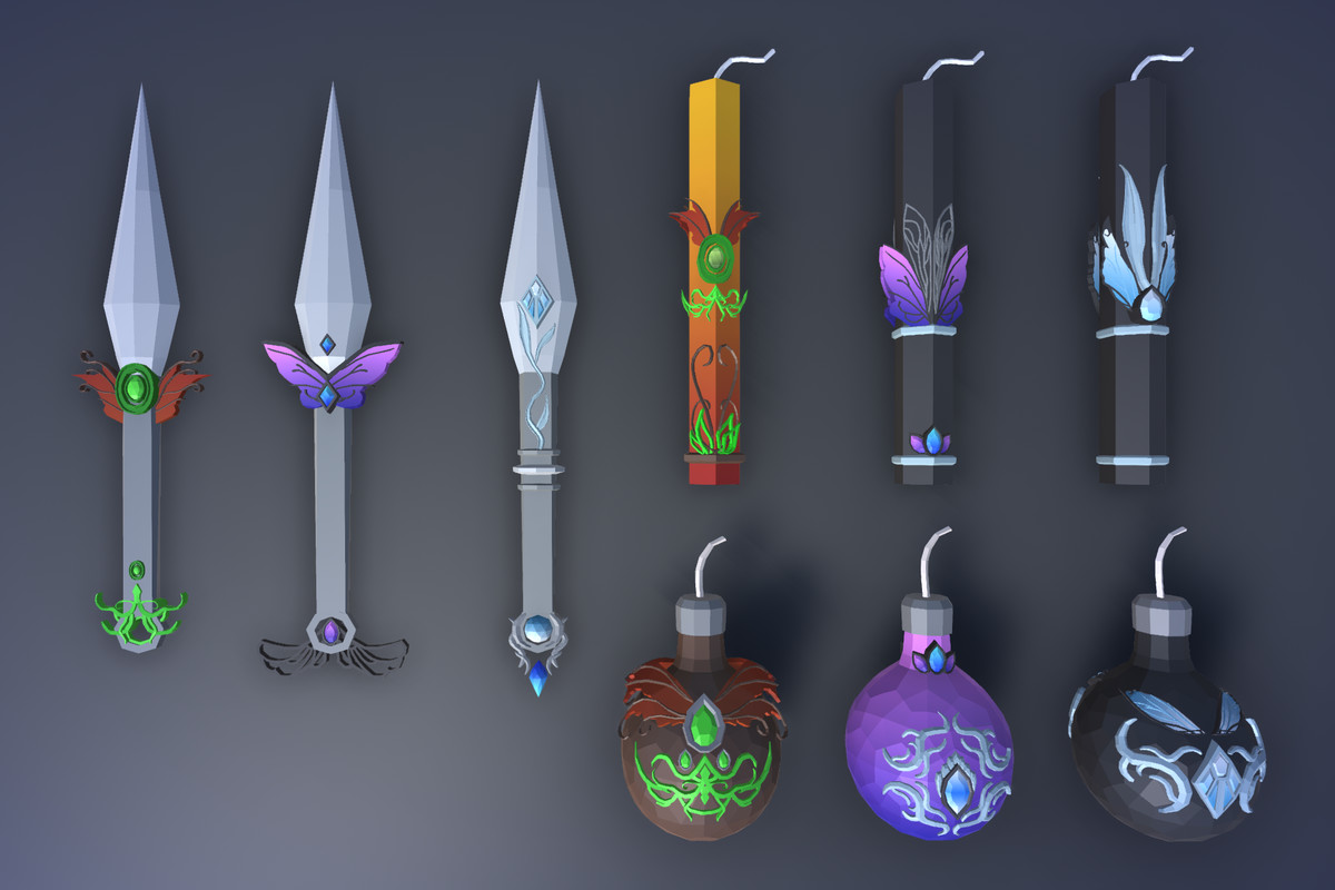 900 Low Poly Fantasy RPG Weapons - Ultimate 3D Pack