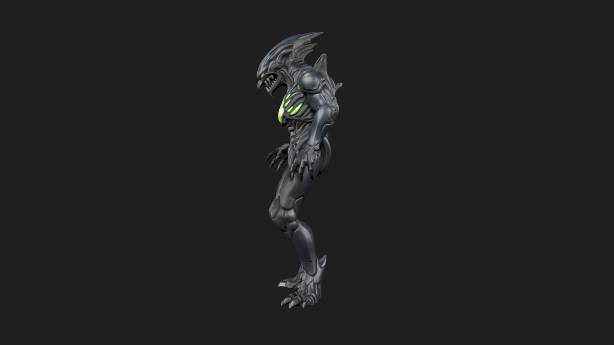 Alien Spitter – Sci-Fi Ranged Enemy (Rigged Game Ready Character)