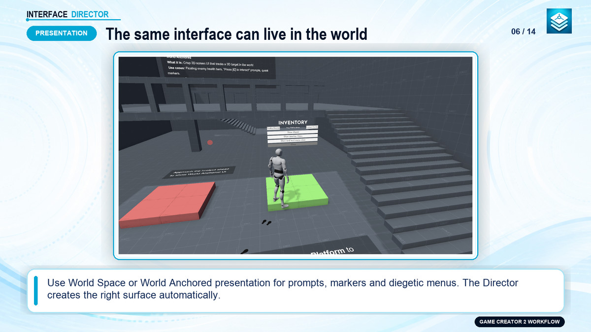 Interface Director for Game Creator 2