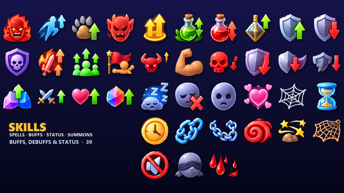 RPG Skill & Spell Icons - 215 Abilities