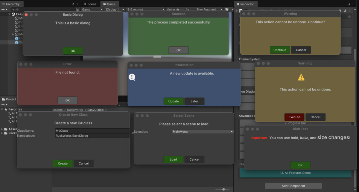 EasyDialog - Simplified Dialog Management