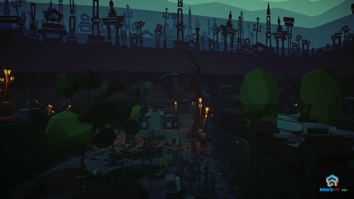 NecroPOLY - Low Poly Cemetery Kit — FREE - Dark Corners