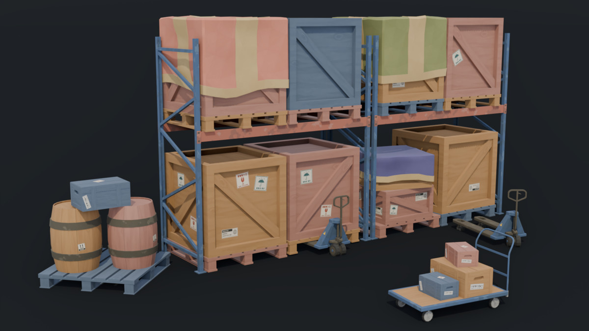 Stylized Warehouse Props Pack