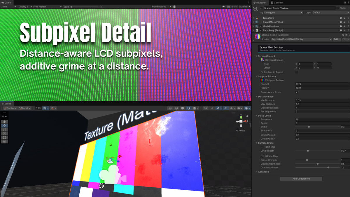 Quest Pixel Display - VR URP LCD Shader