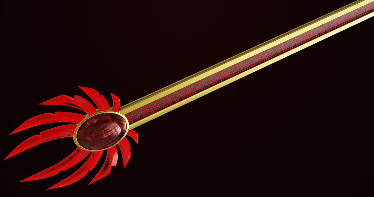 Fantasy Trident 08 Red URP HDRP Textures