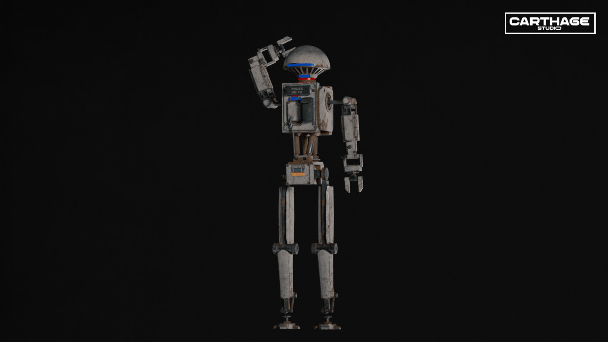 Dome‑Head Security Robot NPC