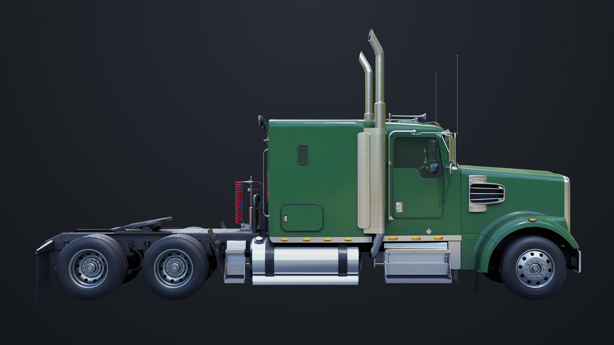 Heavy Truck Chassis 07 Green URP HDRP Textures