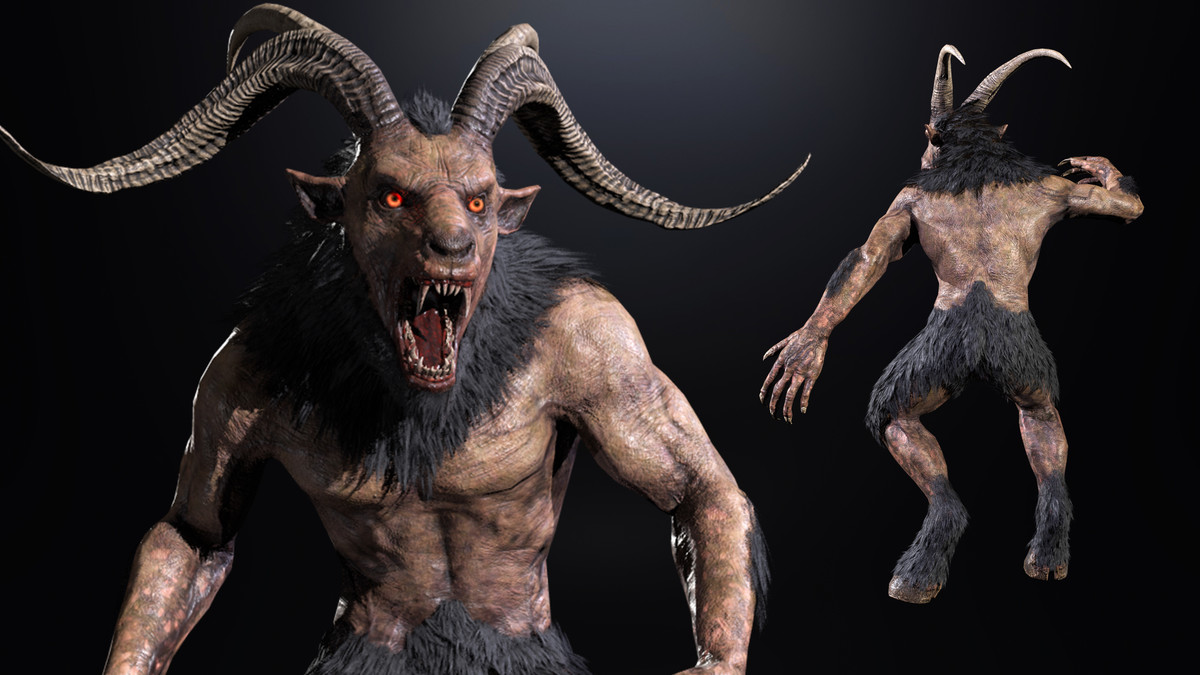 Chort, Goatman, Baphomet, Demon - Mythical Creatures (Bonus: Zombie Skin)