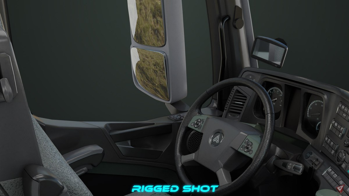 Heavy Truck Chassis 03 With Interior URP HDRP Textures