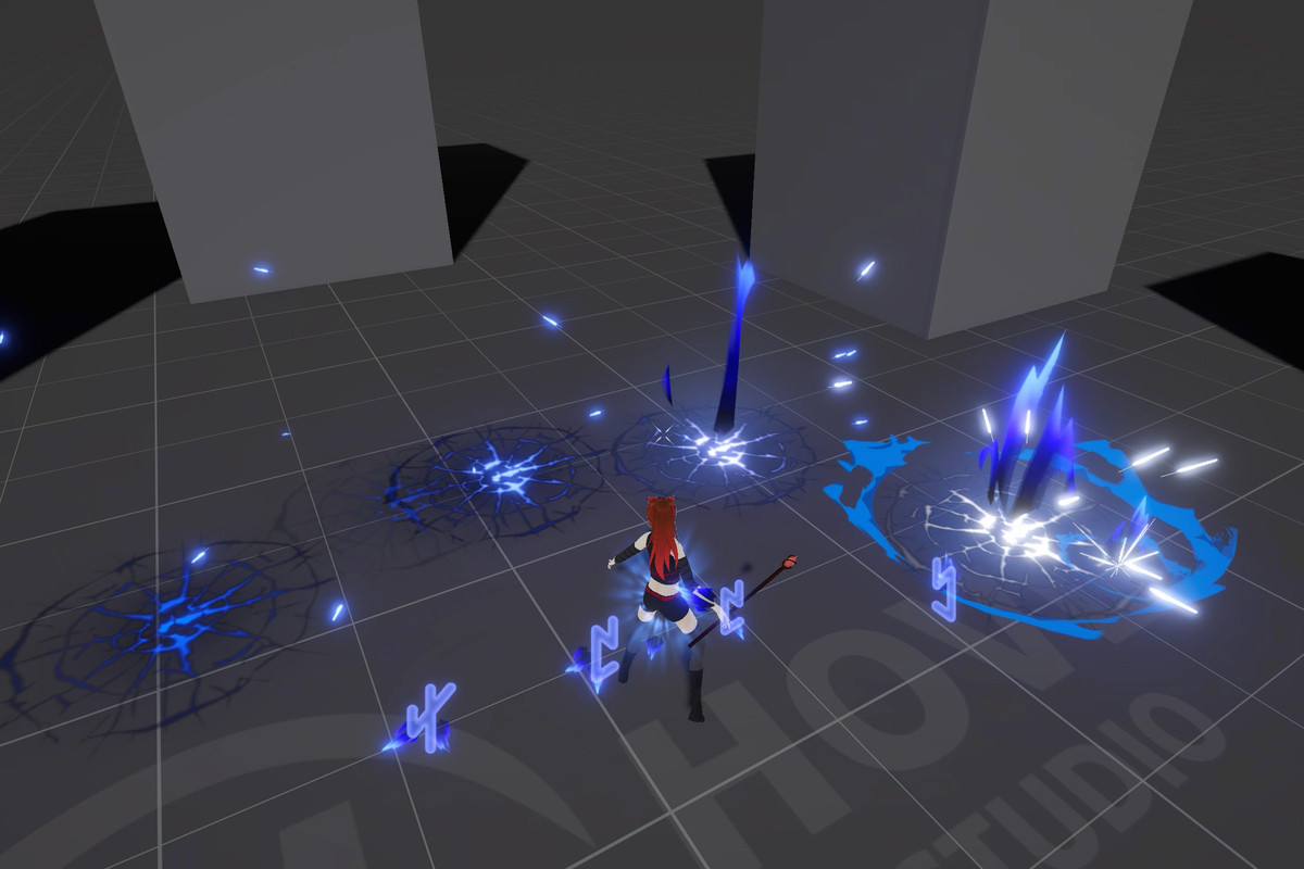 Character following orbs system