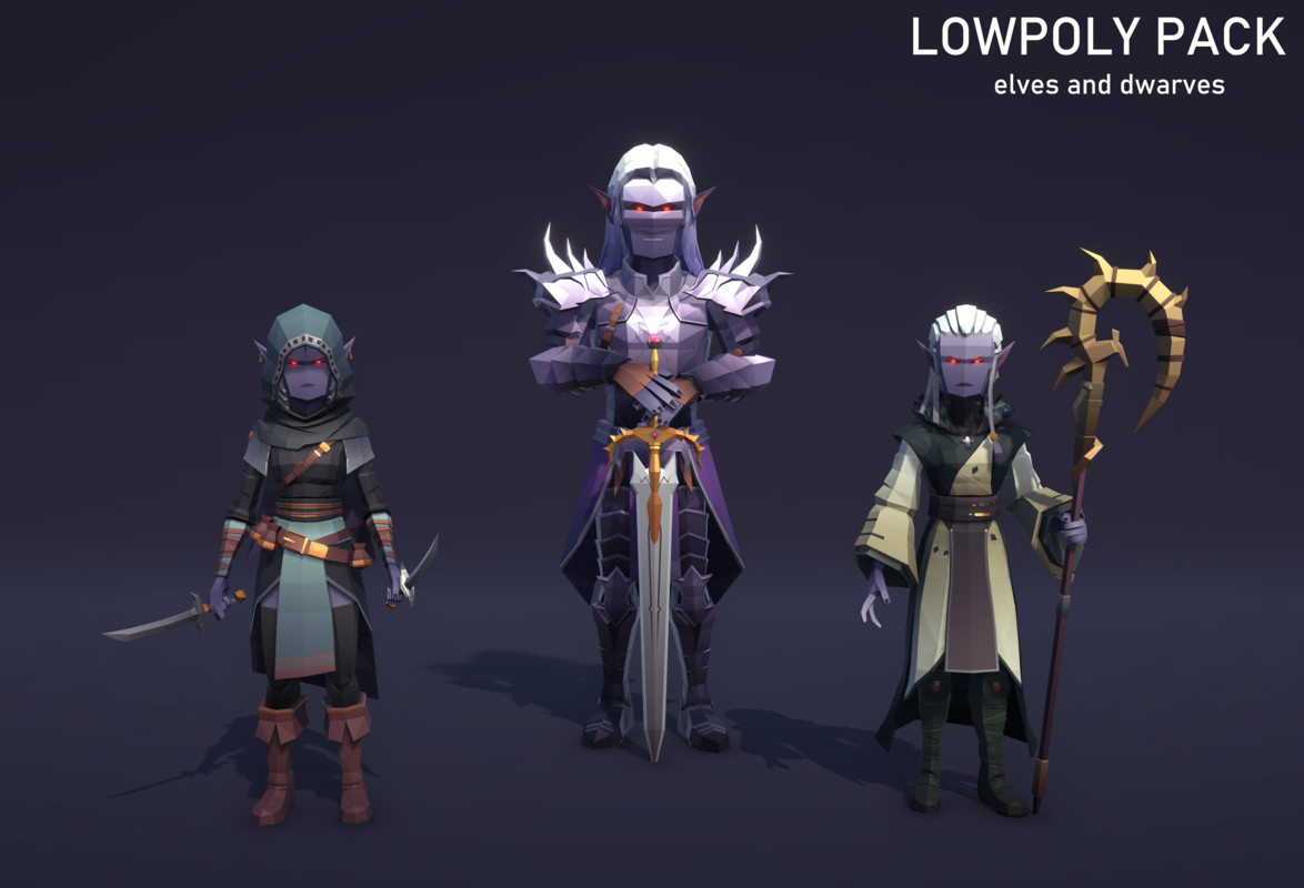 LowpolyPack_Elves and Dwarves