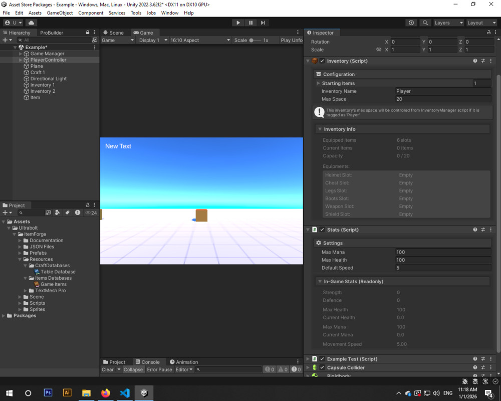 ItemForge - Advanced Inventory System