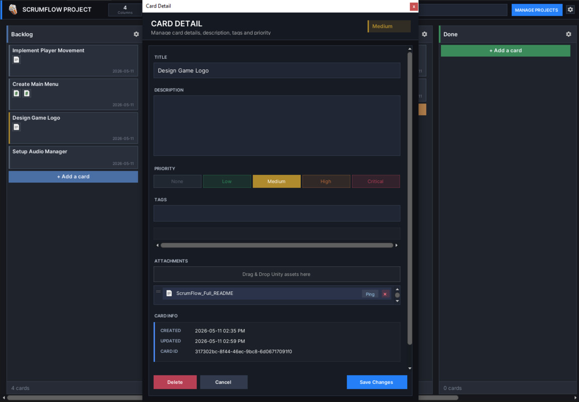 ScrumFlow - Professional Kanban Board System
