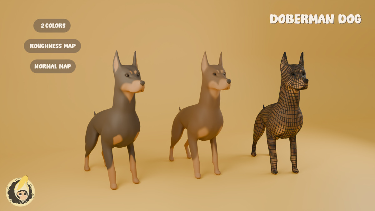 Animated Doberman Dog