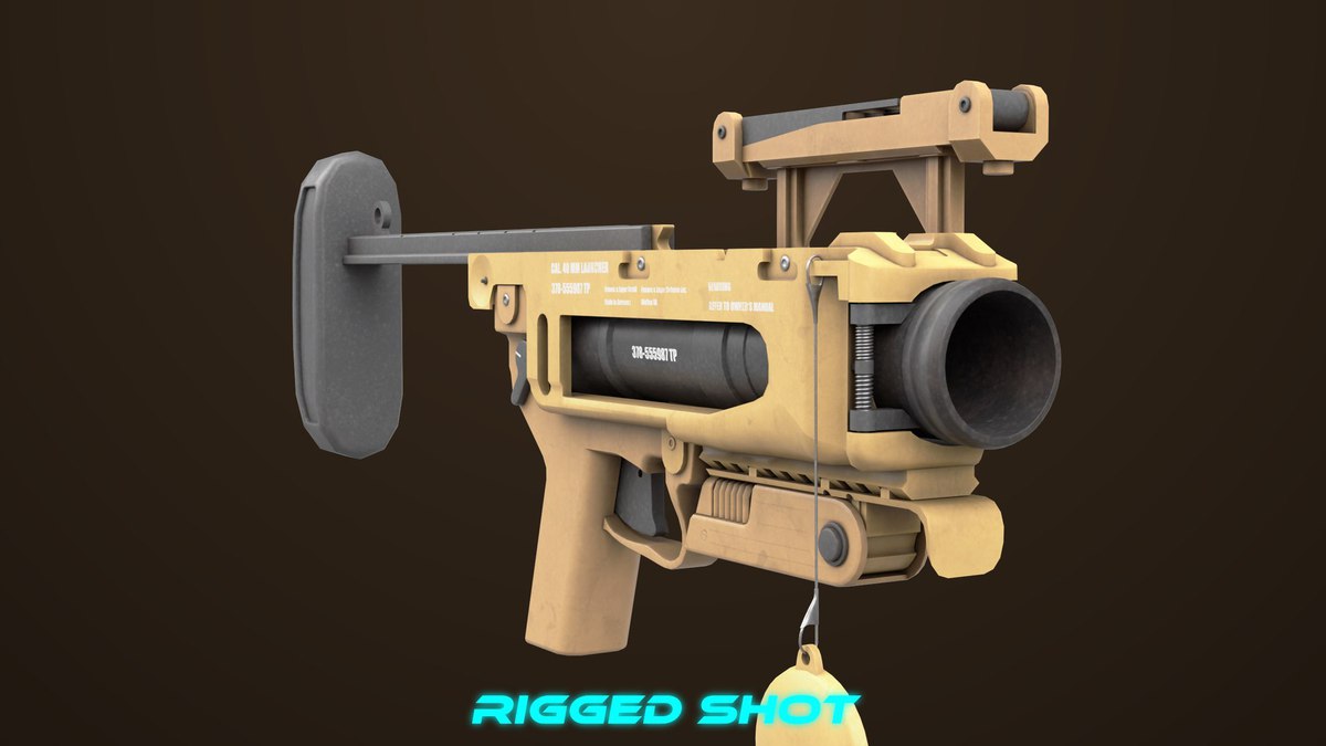 Grenade Launcher 04 Brown URP HDRP Textures