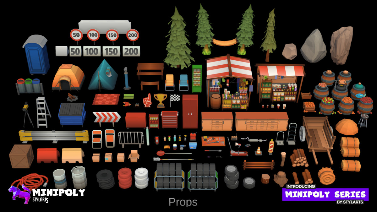 Minipoly Series - Race Track ( Stylized Lowpoly Environment ), image 26