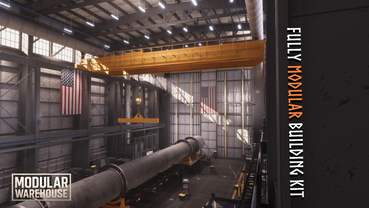 Modular Warehouse (Warehouse, Industrial Warehouse, Hangar, Factory, Warehouse)