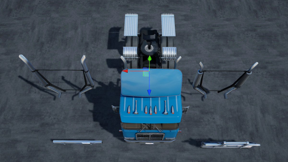 Cabover truck with fuel trailer