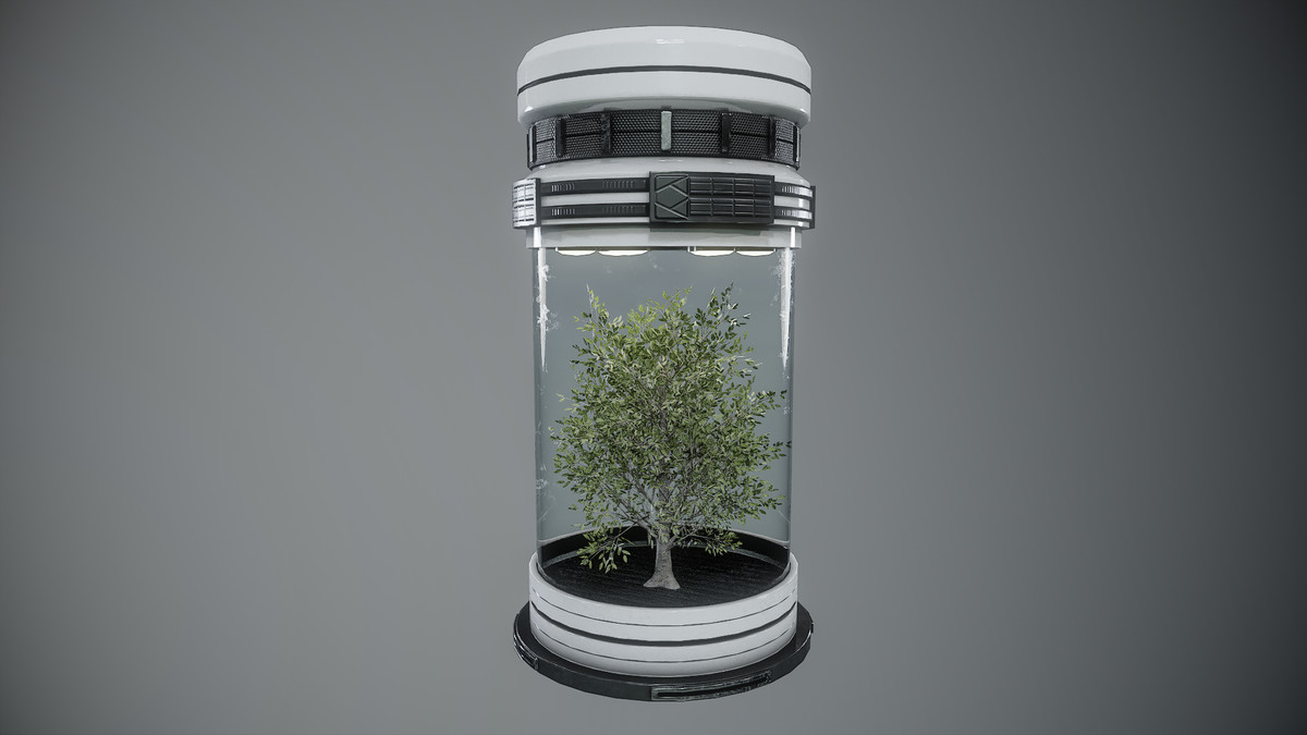 Futuristic Tree Container – Sci-Fi BioDome