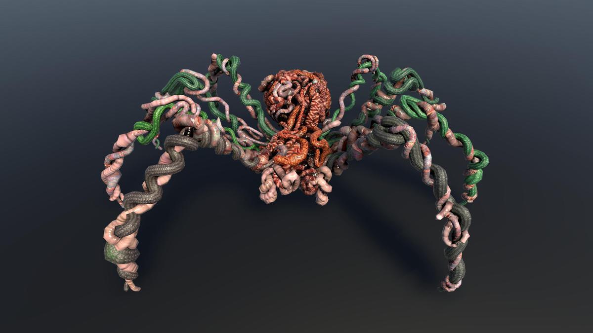 Biolines Gut Spider: A monster arachnid character for horror and fantasy games