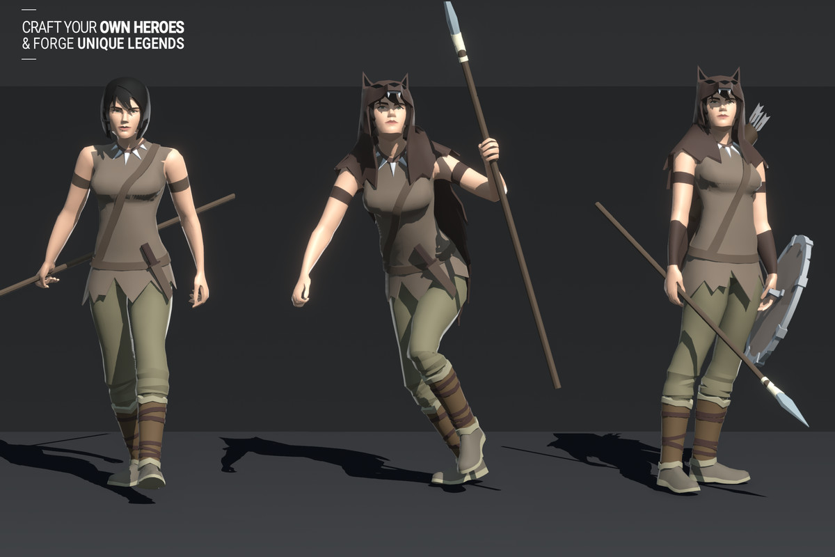 Polyquest Heroes: Warrior I Huntress