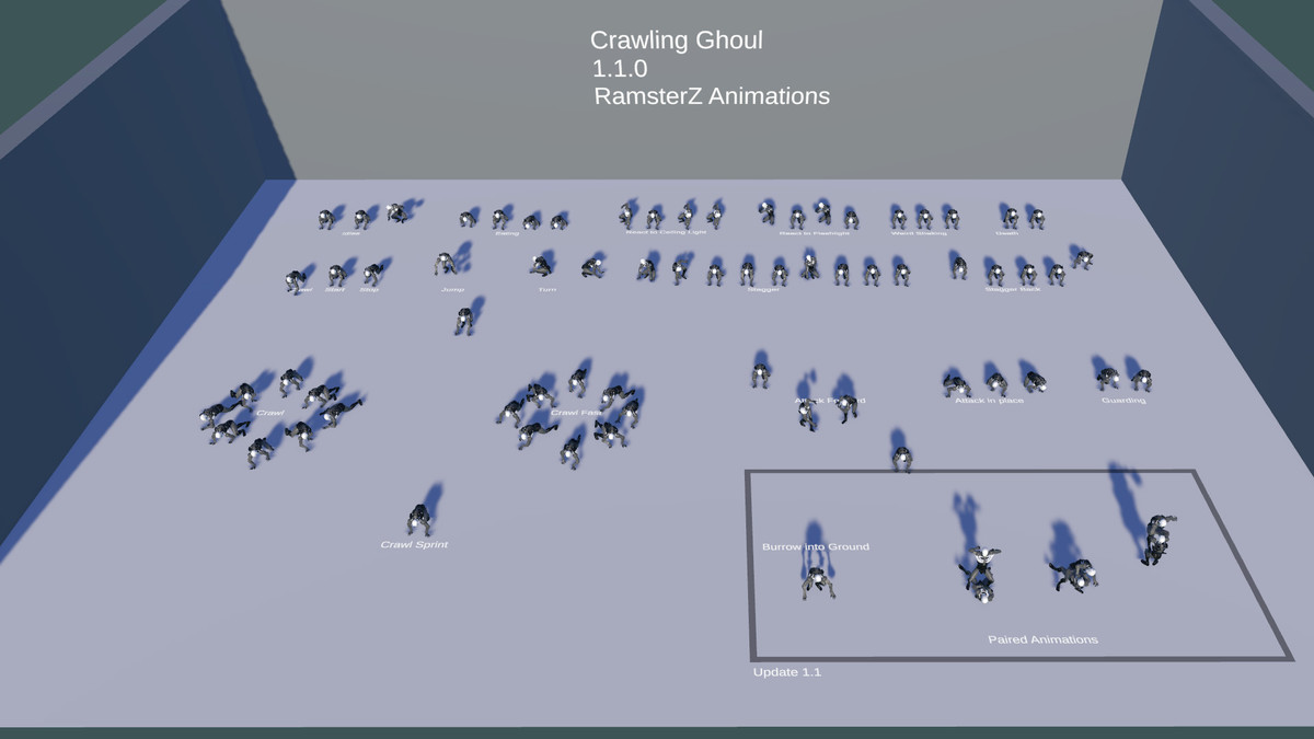 Crawling Ghoul Animations