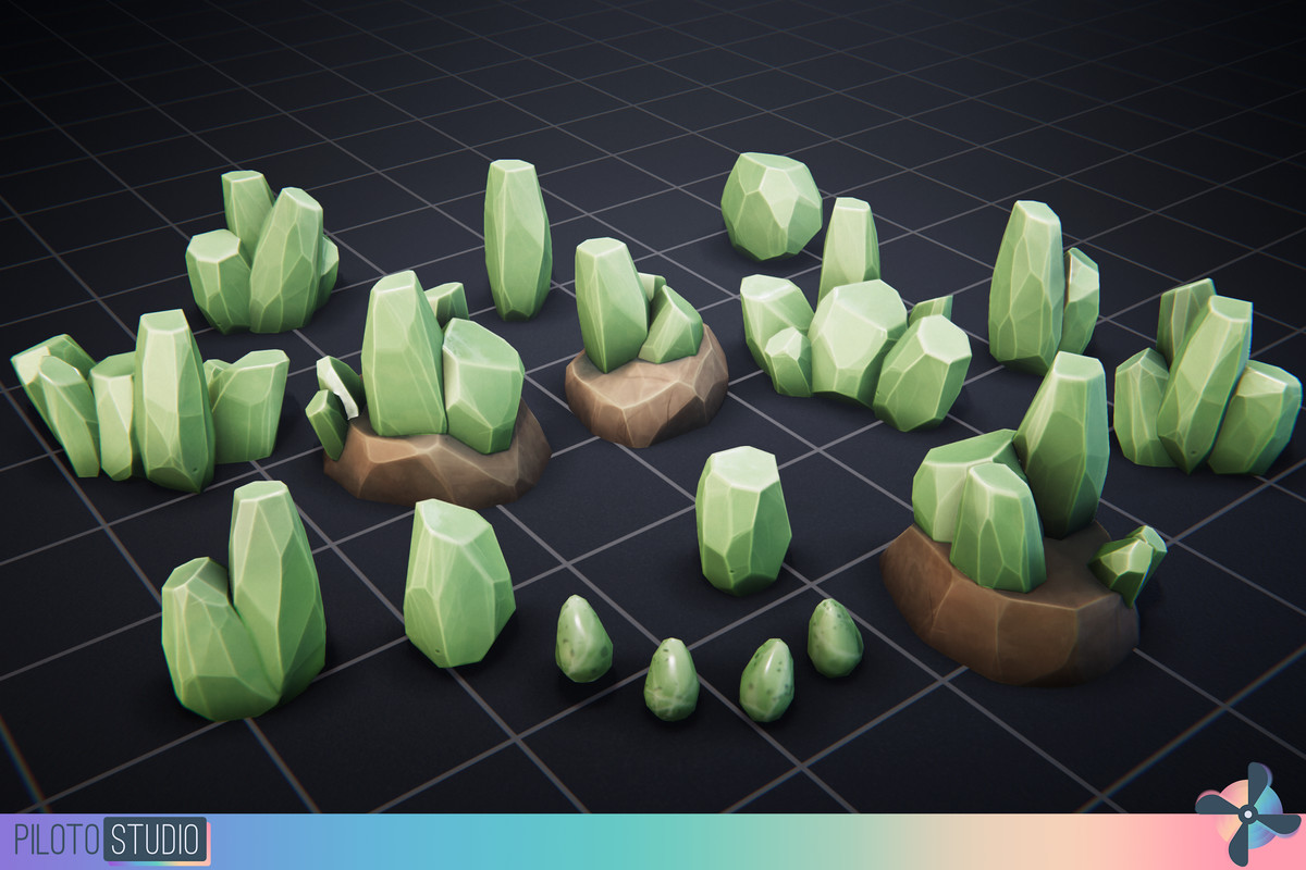 Stylized Crystals and Gems Megapack