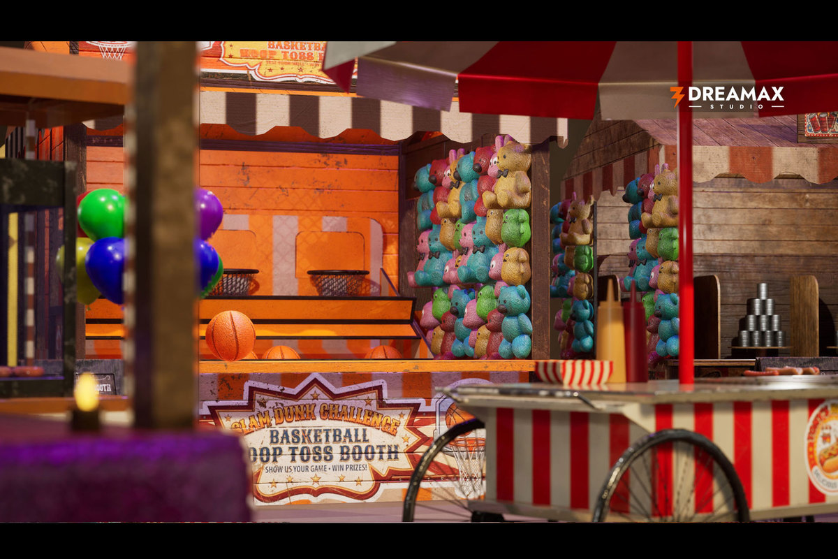 Carnival & Funfair Stalls - Game Booths, Food Carts, Circus & Festival Props