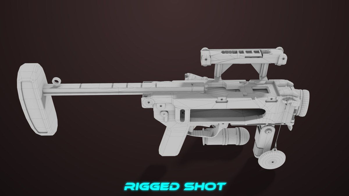 Grenade Launcher 04 Black URP HDRP Textures