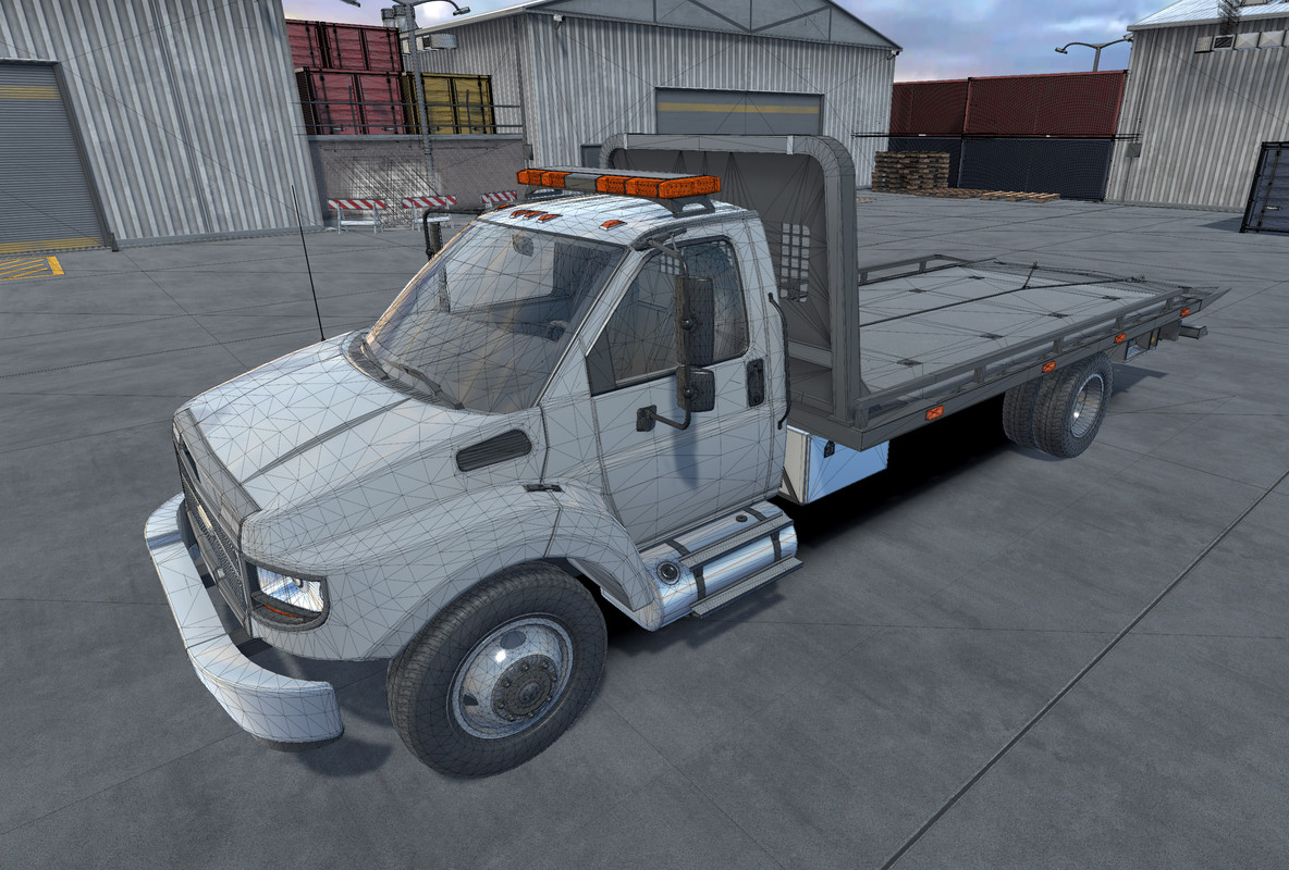 Rollback towing truck