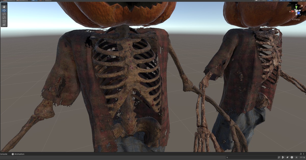 Scarecrow Pumpkin Halloween Skeleton