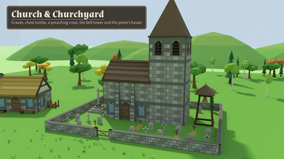 Low Poly Medieval Village - Modular Kit