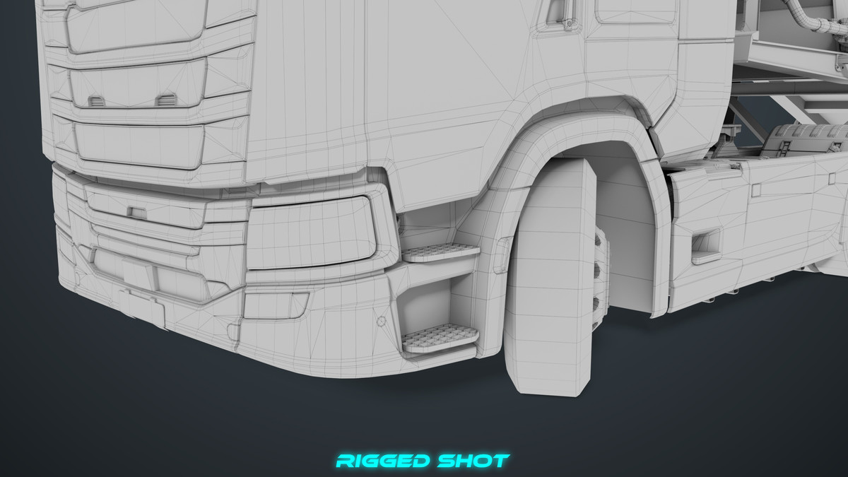 Chassis06 Cement Trailer 01 White URP HDRP Textures