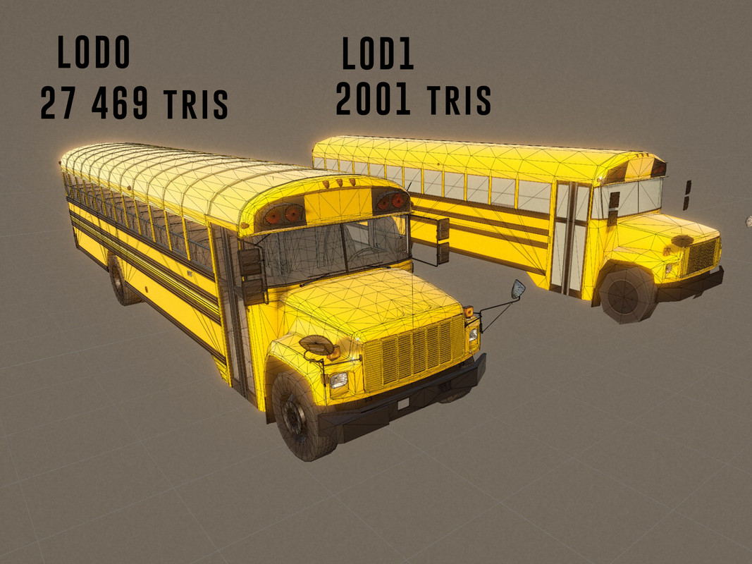 School Bus with LOD
