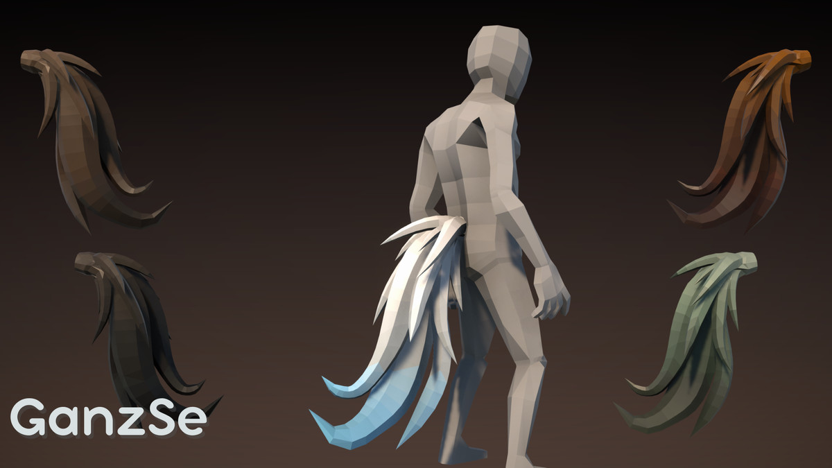 GanzSe Tails - Fantasy Low Poly Pack