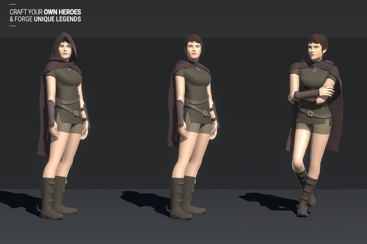 Polyquest Heroes: Warrior I Huntress