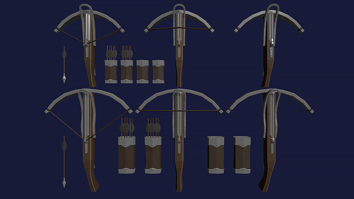 Low Poly Style Weapons Part 1