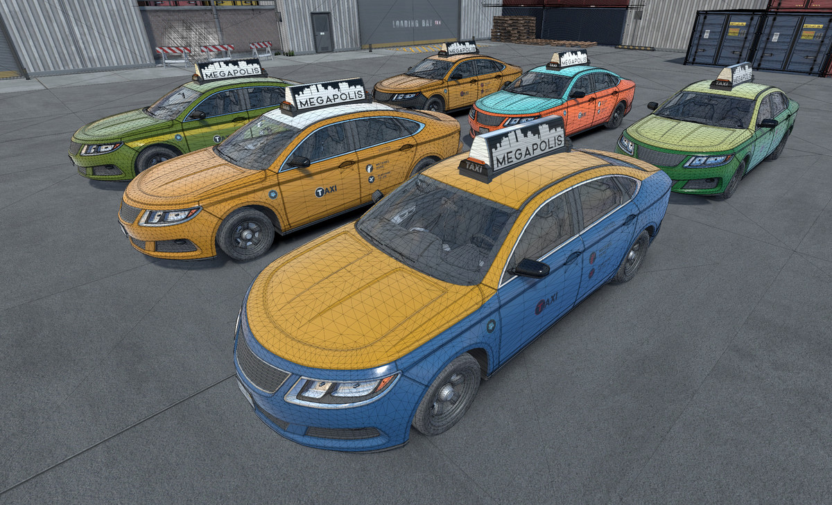 Generic taxi sedan