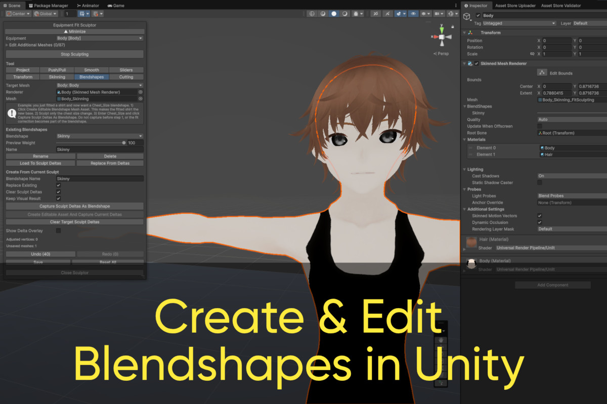 Rigging, Mesh Editing, Blendshape Creation for Crystal Character Creator