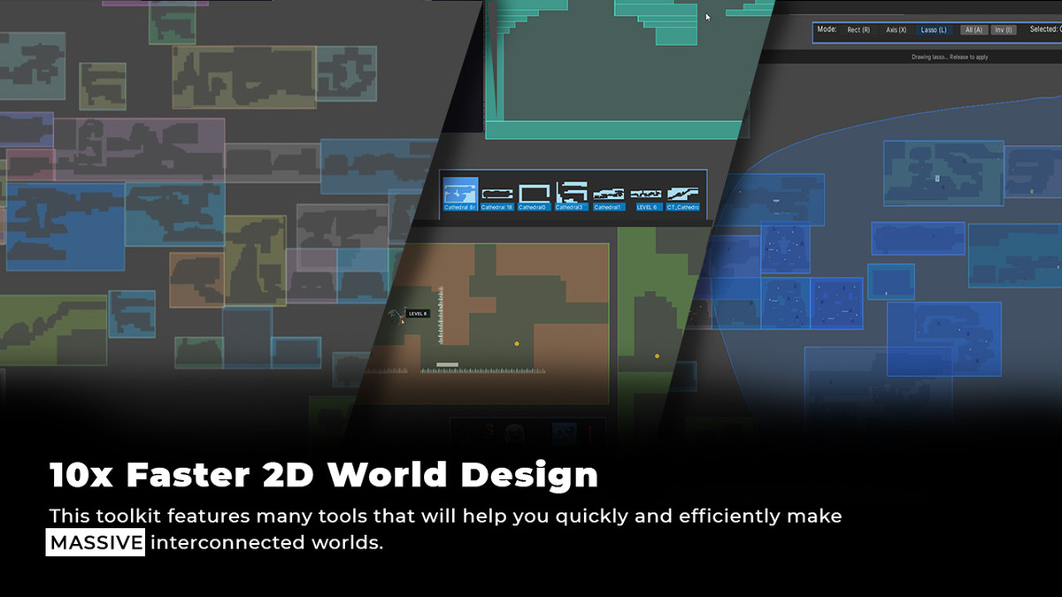 2D Multi Scene Level Designer: MetroidVania/RPG WorldBuilder