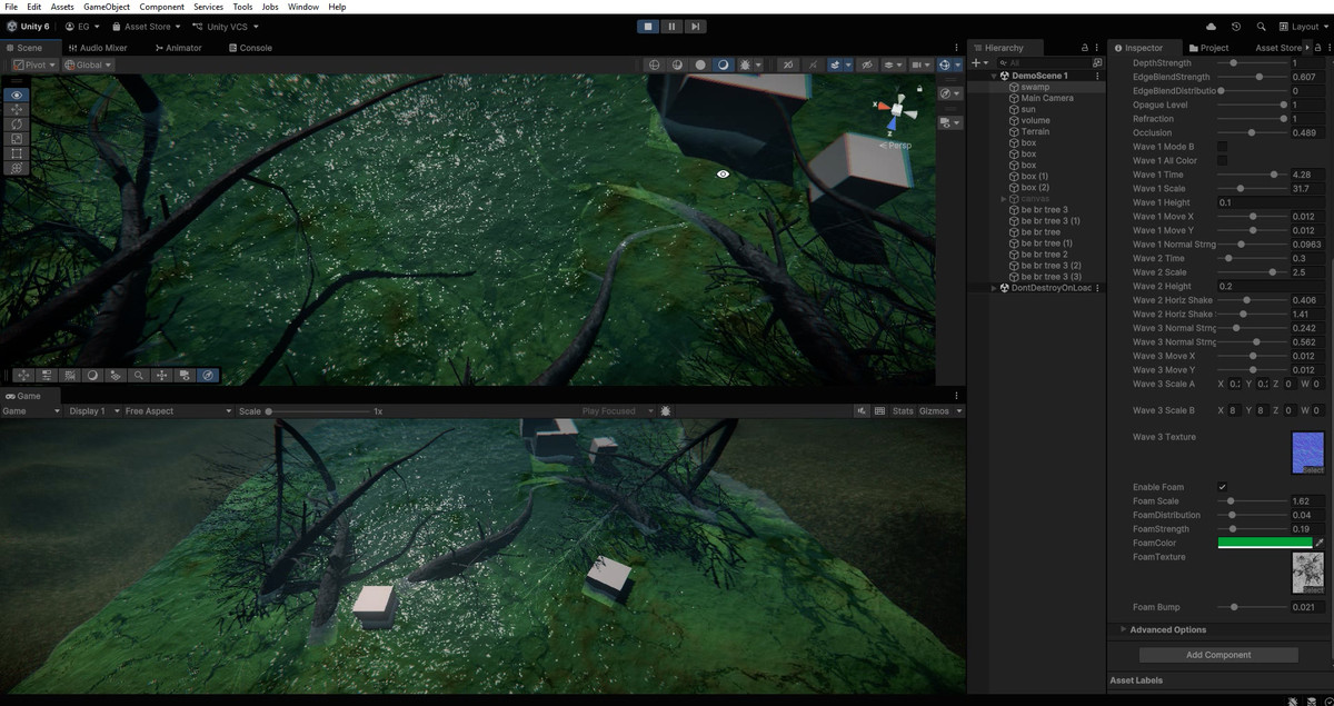 Swamp / Water shader (URP)