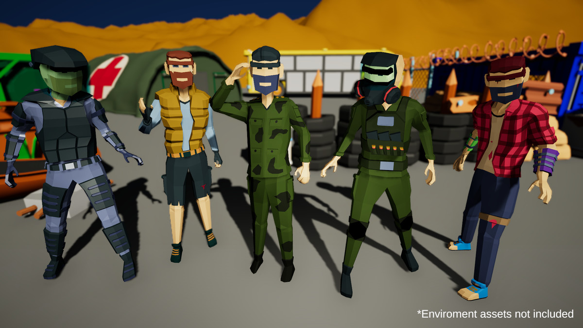 3D Characters Lowpolly Bundle 6