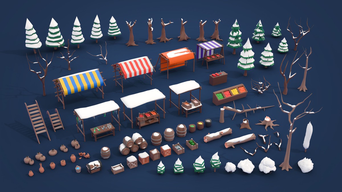 Arctic - Low Poly 3D Models Pack