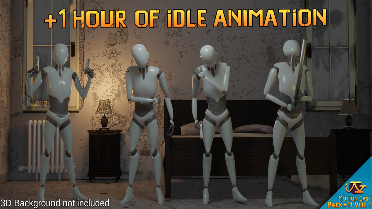 Classic 3D Survival Horror animations (Motion Cast#11 Vol.1)