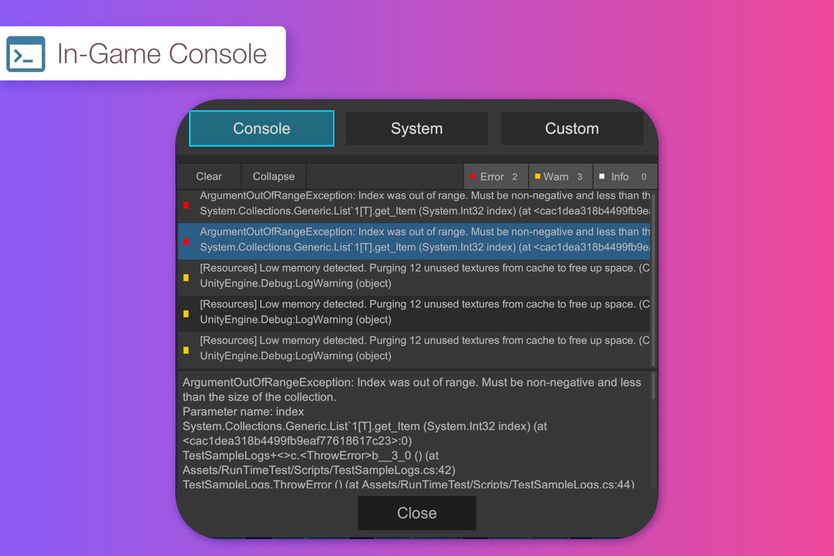 Logify - Professional In-Game Console & Logger