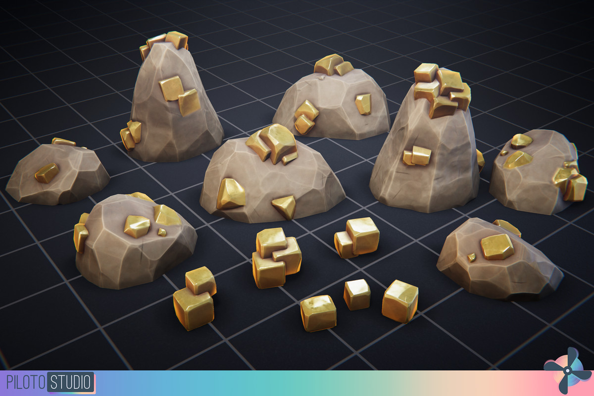 Stylized Crystals and Gems Megapack