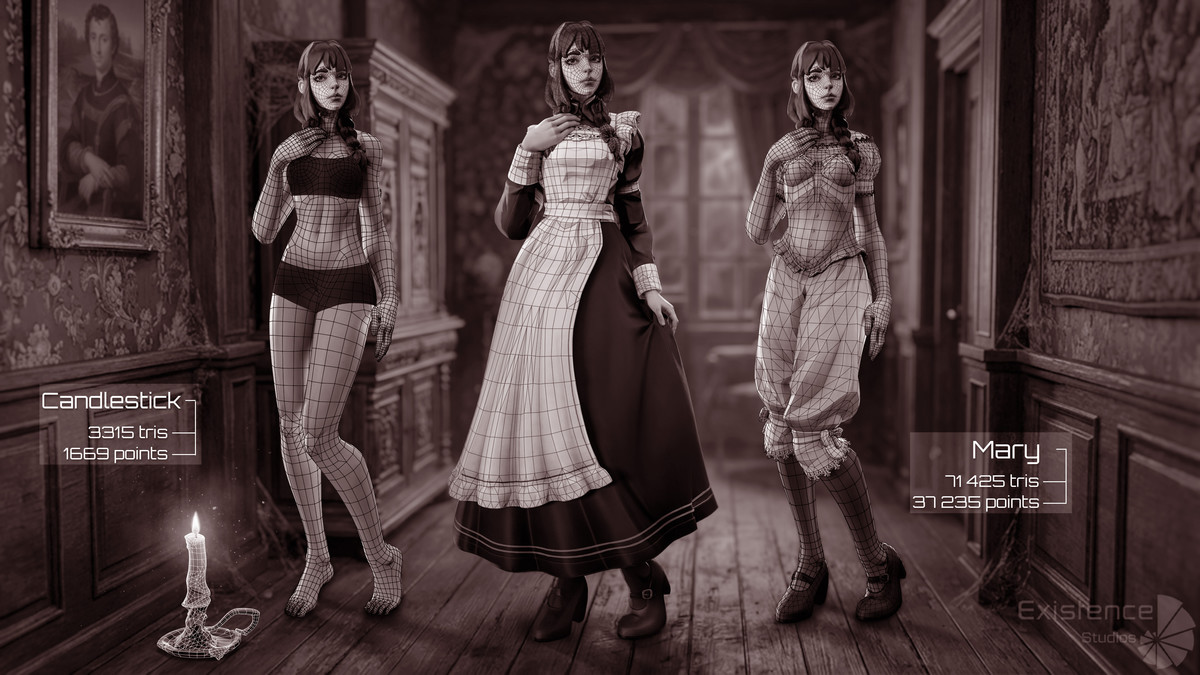 Maid - Housekeeper Mary- Stylized Fantasy Character