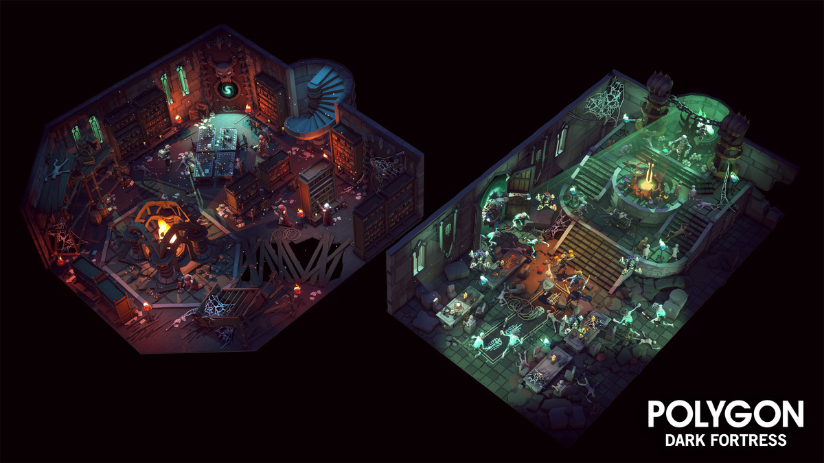 POLYGON - Dark Fortress - Low Poly 3D Art by Synty